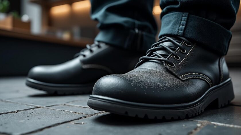 découvrez les chaussures de sécurité de cuisine noires s2 src tony, spécialement conçues pour les professionnels du secteur alimentaire. alliant confort, protection et style, elles garantissent une sécurité optimale tout en répondant aux exigences des environnements de travail exigeants.