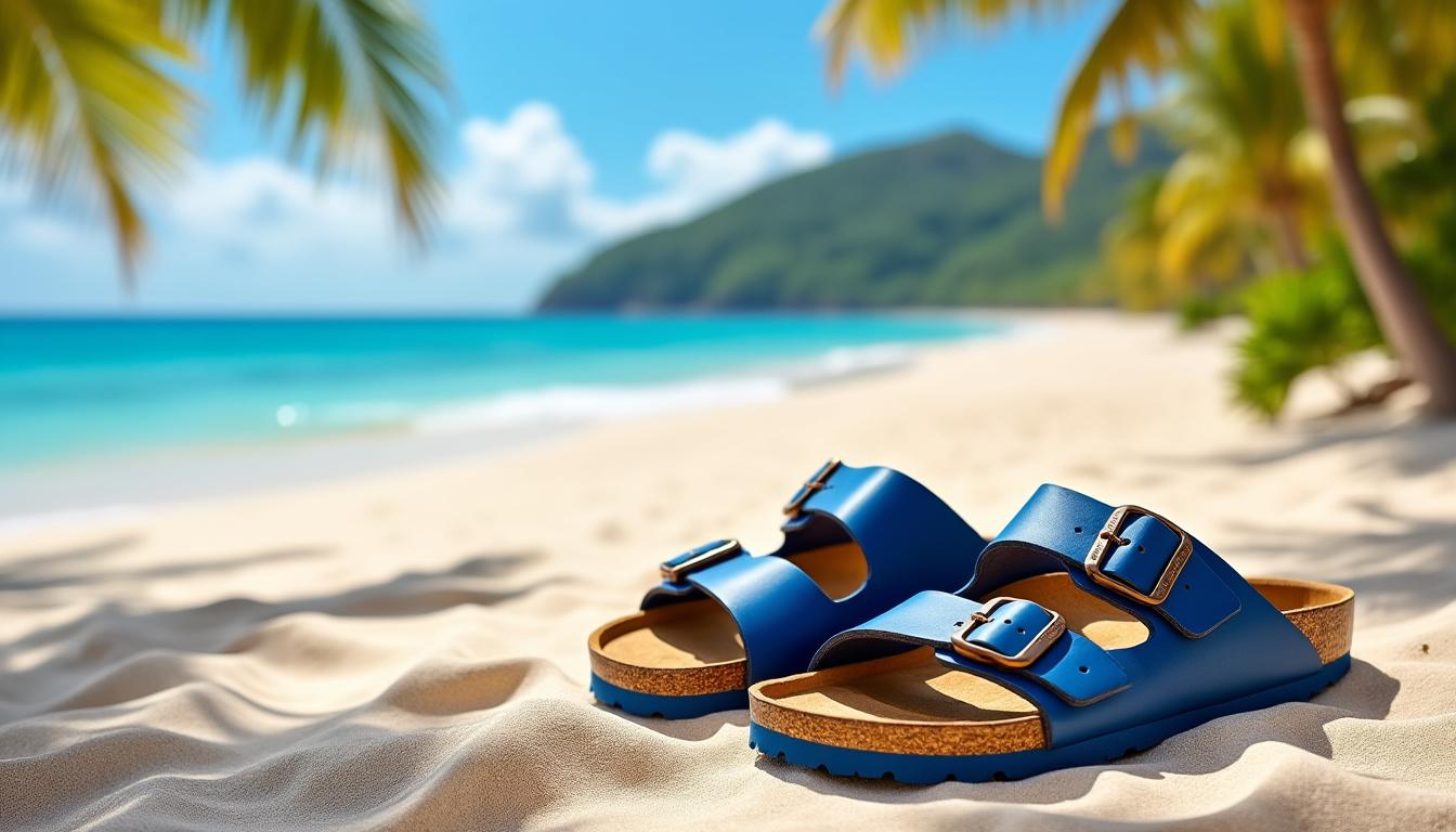découvrez les chaussures birkenstock gizeh en bleu, un modèle incontournable alliant confort et style. parfaites pour vos journées ensoleillées, elles offrent un soutien optimal tout en ajoutant une touche tendance à votre garde-robe.