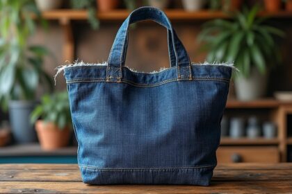 découvrez notre cabas vintage en jean recyclé, un accessoire tendance et éthique qui allie style, praticité et respect de l’environnement. osez la mode durable avec cette pièce unique !