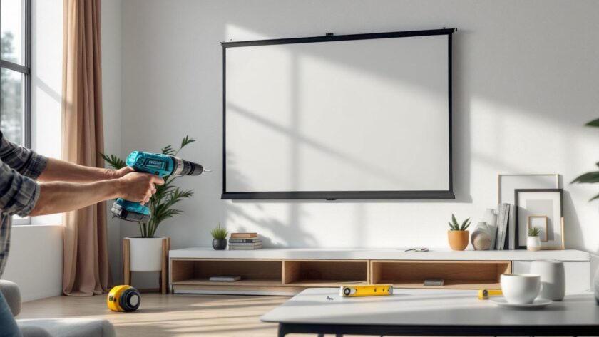 découvrez notre guide facile pour l'installation d'un écran de projection mural. suivez nos étapes simples pour un montage rapide et réussi, idéal pour votre home cinéma ou bureau.