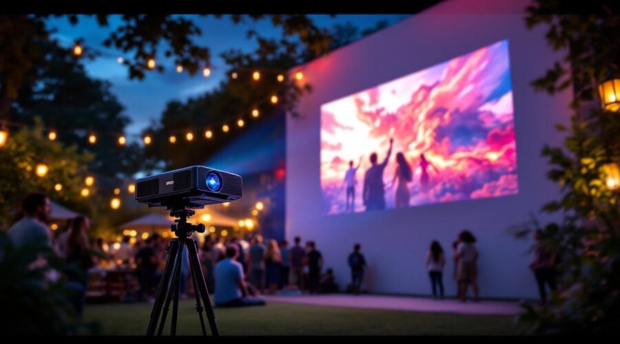 découvrez le vidéoprojecteur epson laser, la solution révolutionnaire pour des événements en plein air réussis avec une image lumineuse et une performance exceptionnelle.