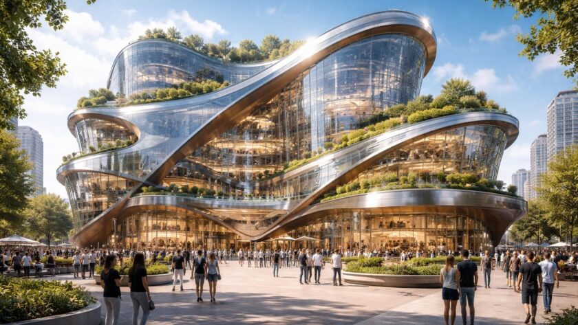 découvrez l’architecture innovante du centre commercial shop'in mundo, un lieu unique qui capte tous les regards grâce à son design avant-gardiste et son atmosphère captivante.