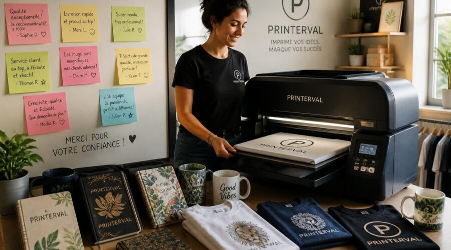 découvrez les avis clients sur printerval et évaluez la qualité de ses produits personnalisés pour faire le meilleur choix.